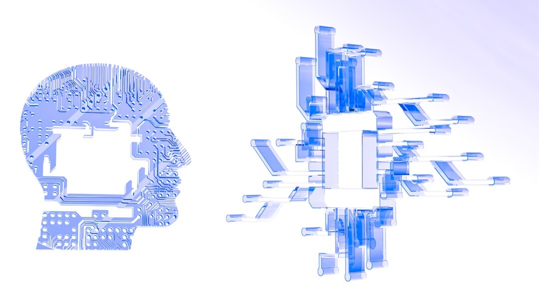 Cybersecurity concept with digital lock and blue data streams